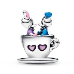 Donald Duck And Daisy Duck Teacup Charm By Pandora – Mad Tea Party – Disney Parks -Disney Shop 4300107850222 2