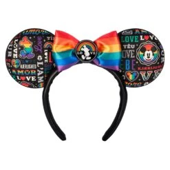Mickey Mouse ''Love'' Ear Headband For Adults – Disney Pride Collection