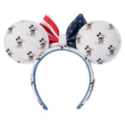 Disney Mickey And Minnie Mouse Americana Loungefly Ear Headband For Adults -Disney Shop 4503105710129 2