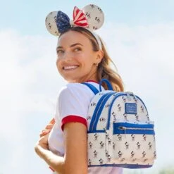 Disney Mickey And Minnie Mouse Americana Loungefly Ear Headband For Adults -Disney Shop 4503105710129 4