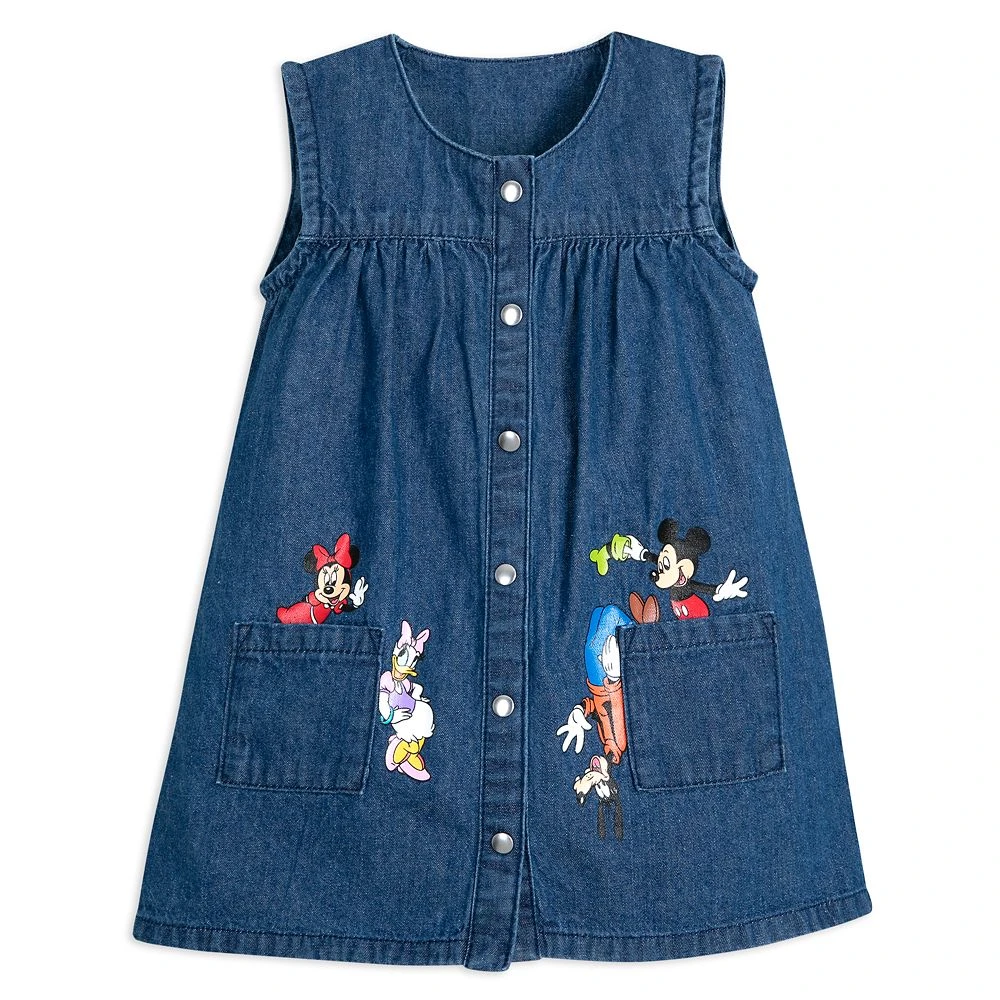 Disney Mickey Mouse And Friends Denim Dress For Baby 1 Disney Mickey Mouse And Friends Denim Dress For Baby