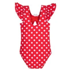 Disney Minnie Mouse Red Polka Dot Swimsuit For Girls -Disney Shop 5006059190189 2