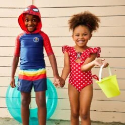 Disney Minnie Mouse Red Polka Dot Swimsuit For Girls -Disney Shop 5006059190189 4