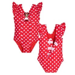 Disney Minnie Mouse Red Swim Collection For Girls -Disney Shop 5006059190190 5