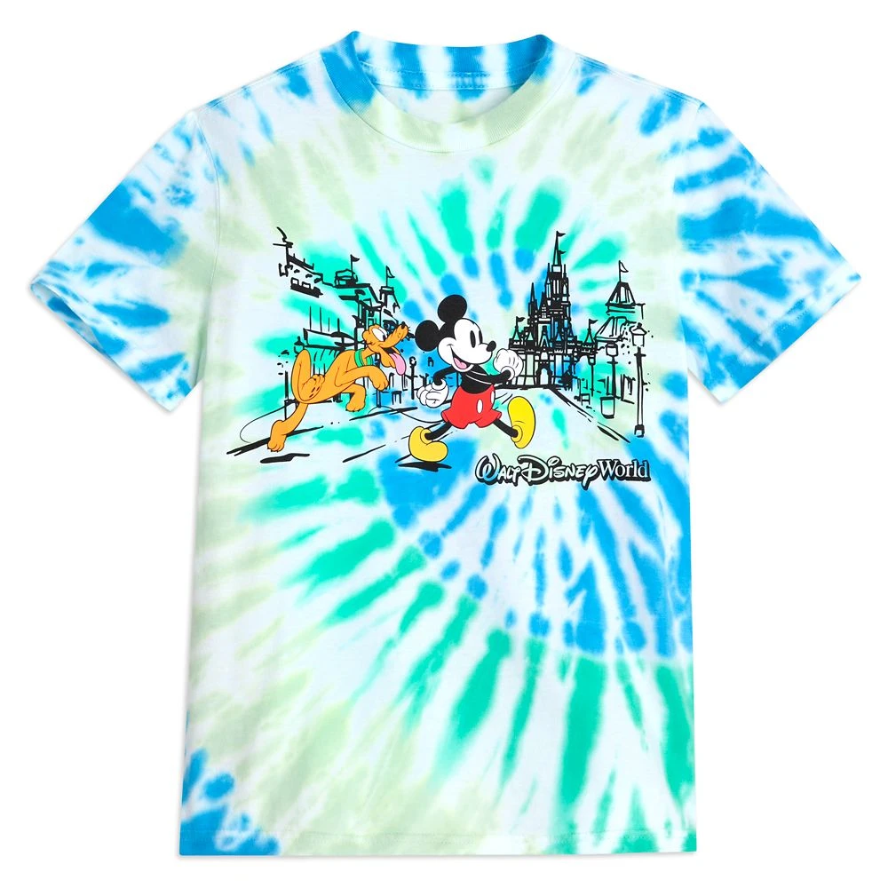 Mickey Mouse And Pluto Tie-Dye T-Shirt For Kids – Walt Disney World 1 Mickey Mouse And Pluto Tie-Dye T-Shirt For Kids – Walt Disney World