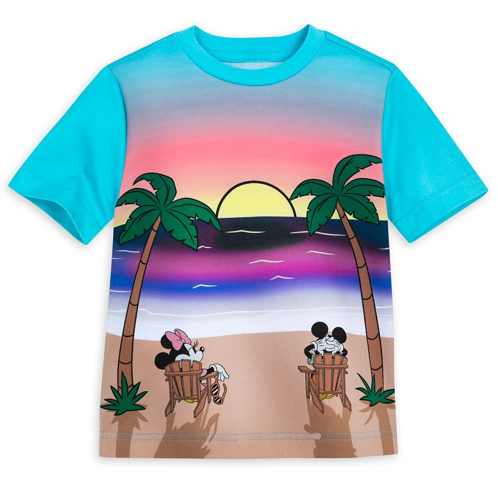 Disney Mickey And Minnie Mouse Summer Beach T-Shirt For Kids 1 Disney Mickey And Minnie Mouse Summer Beach T-Shirt For Kids