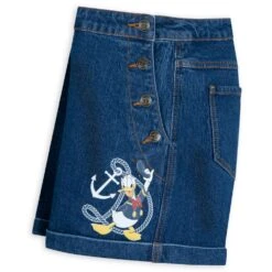 Disney Donald Duck Denim Shorts For Women – 90th Anniversary -Disney Shop 5100057750275 3