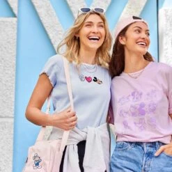 Disney Mickey Mouse ''Peace, Love, Mickey'' T-Shirt For Women -Disney Shop 5106057430350 2