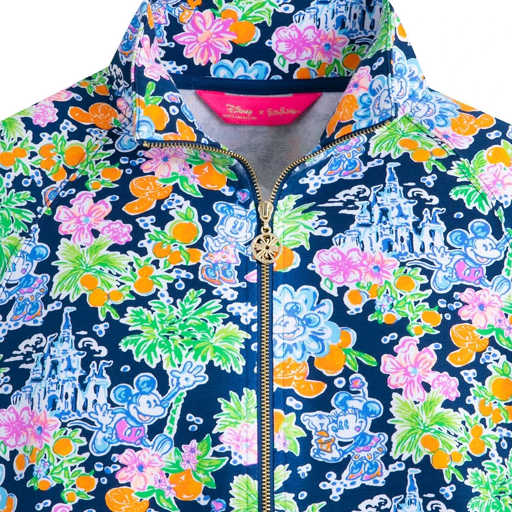 Mickey And Minnie Mouse Zip Pullover For Women By Lilly Pulitzer – Disney Parks 4 Mickey And Minnie Mouse Zip Pullover For Women By Lilly Pulitzer – Disney Parks - Image 4
