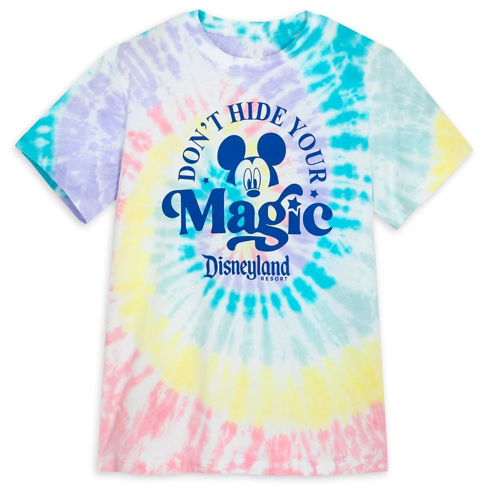 Mickey Mouse ''Don't Hide Your Magic'' Tie-Dye T-Shirt For Adults – Disneyland 1 Mickey Mouse ''Don't Hide Your Magic'' Tie-Dye T-Shirt For Adults – Disneyland