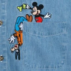 Disney Mickey Mouse And Friends Denim Shirt For Adults 10 Disney Mickey Mouse And Friends Denim Shirt For Adults -Disney Shop 5205057810228 4
