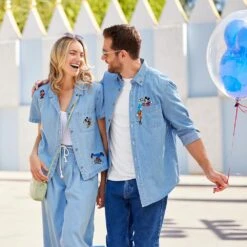 Disney Mickey Mouse And Friends Denim Shirt For Adults 11 Disney Mickey Mouse And Friends Denim Shirt For Adults -Disney Shop 5205057810228 5