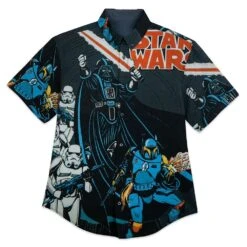Disney Star Wars ''Space In-Vaders'' Button Down Shirt For Adults By RSVLTS