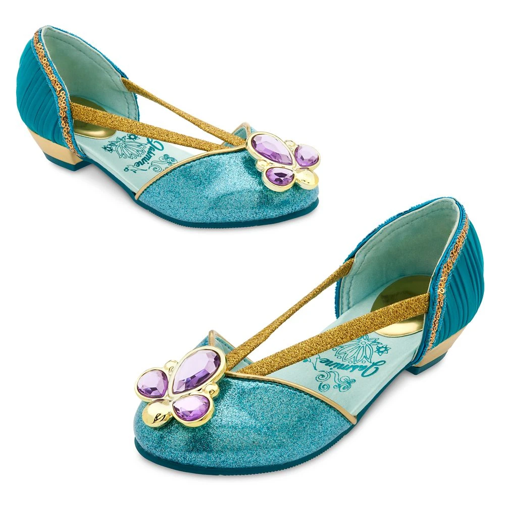 Disney Jasmine Costume Shoes For Kids – Aladdin 1 Disney Jasmine Costume Shoes For Kids – Aladdin
