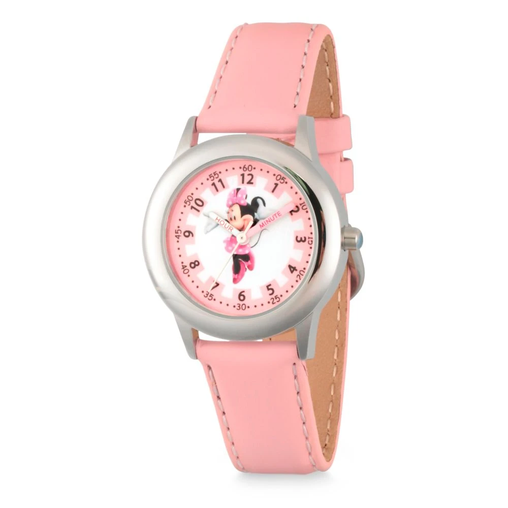 Disney Minnie Mouse Stainless Steel Time Teacher Watch For Kids 1 Disney Minnie Mouse Stainless Steel Time Teacher Watch For Kids