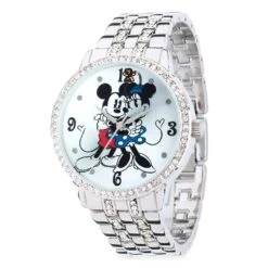 Disney Mickey And Minnie Mouse Silver Alloy Watch For Women