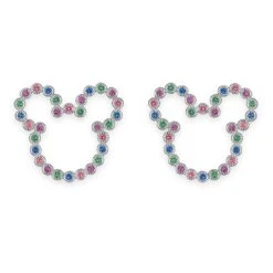 Disney Mickey Mouse Icon Multi-Colored Gems Earrings By Rebecca Hook