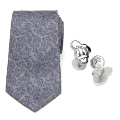 Disney Donald Duck Tie And Cufflinks Gift Set