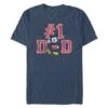 Disney Mickey Mouse ''#1 Dad'' Heathered T-Shirt For Men