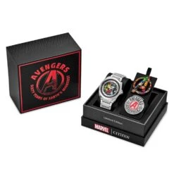 Disney Avengers 60th Anniversary Watch And Pins Box Set By Citizen – Limited Edition -Disney Shop 7002107264306 7