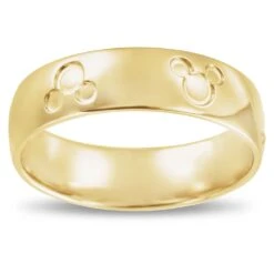 Disney Mickey Mouse Icon Fairy Tale Wedding Band – Yellow Gold