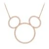 Disney Mickey Mouse Icon Silhouette Necklace By CRISLU – Rose Gold
