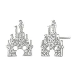 Disney Mickey Mouse Fantasyland Castle Earrings By Rebecca Hook – Silver -Disney Shop 7401057283074 2